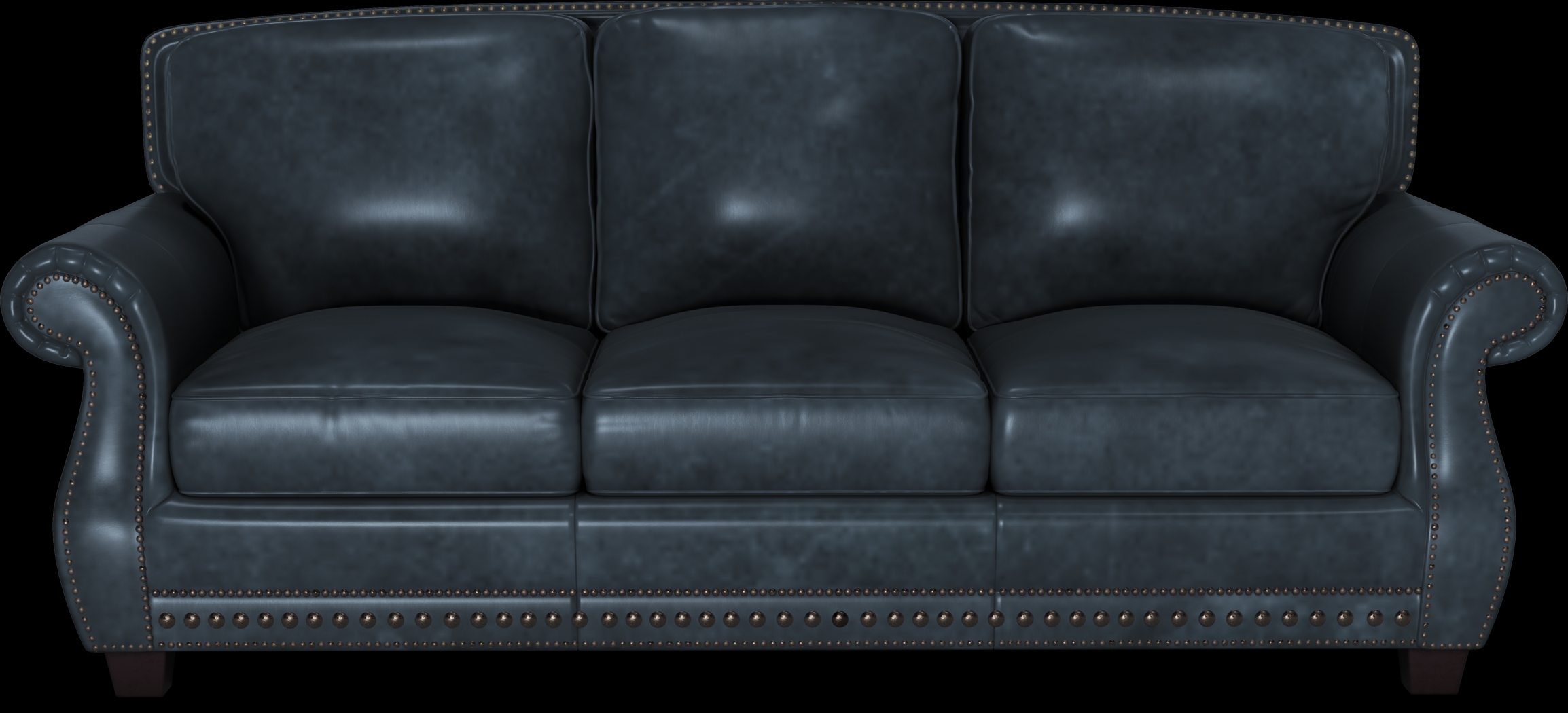 Calvano Blue Leather Gel Foam Sleeper - Thumbnail - Image 1