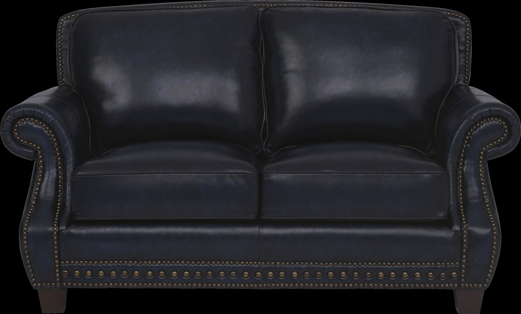 Calvano Blue Leather 7 Pc Living Room - Thumbnail - Image 6
