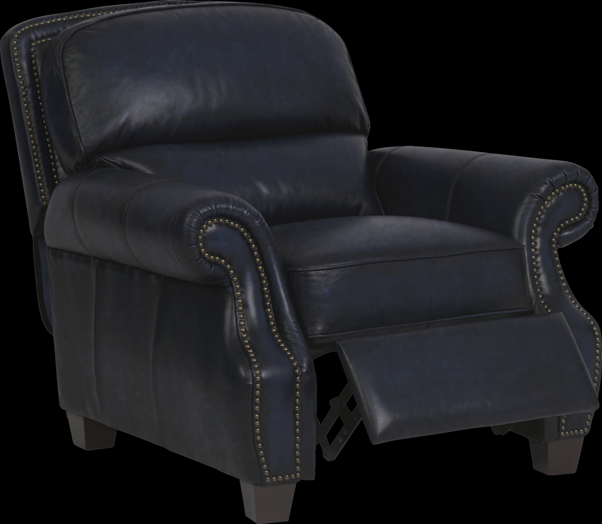 Calvano Blue Leather 8 Pc Living Room - Thumbnail - Image 9