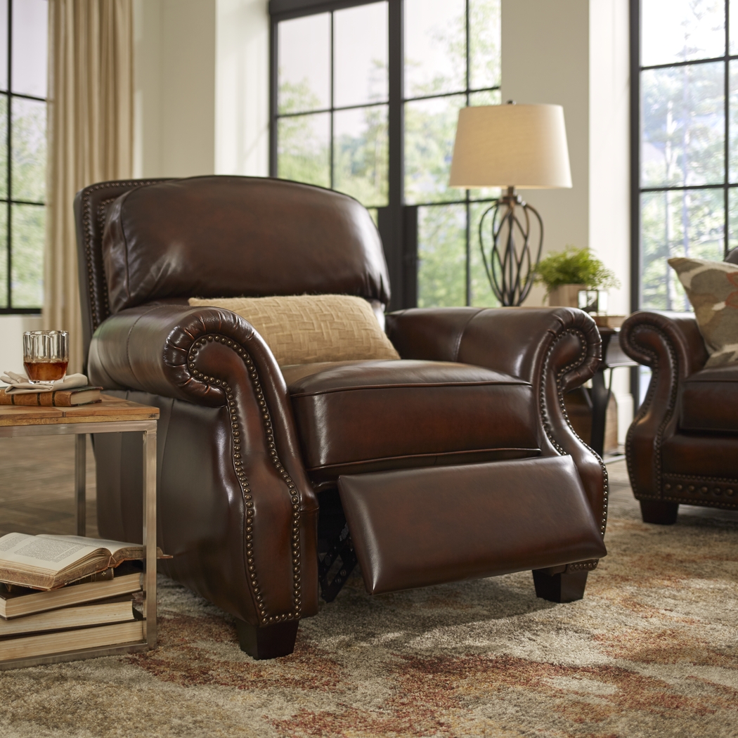Calvano Brown Leather 6 Pc Living Room - Thumbnail - Image 8