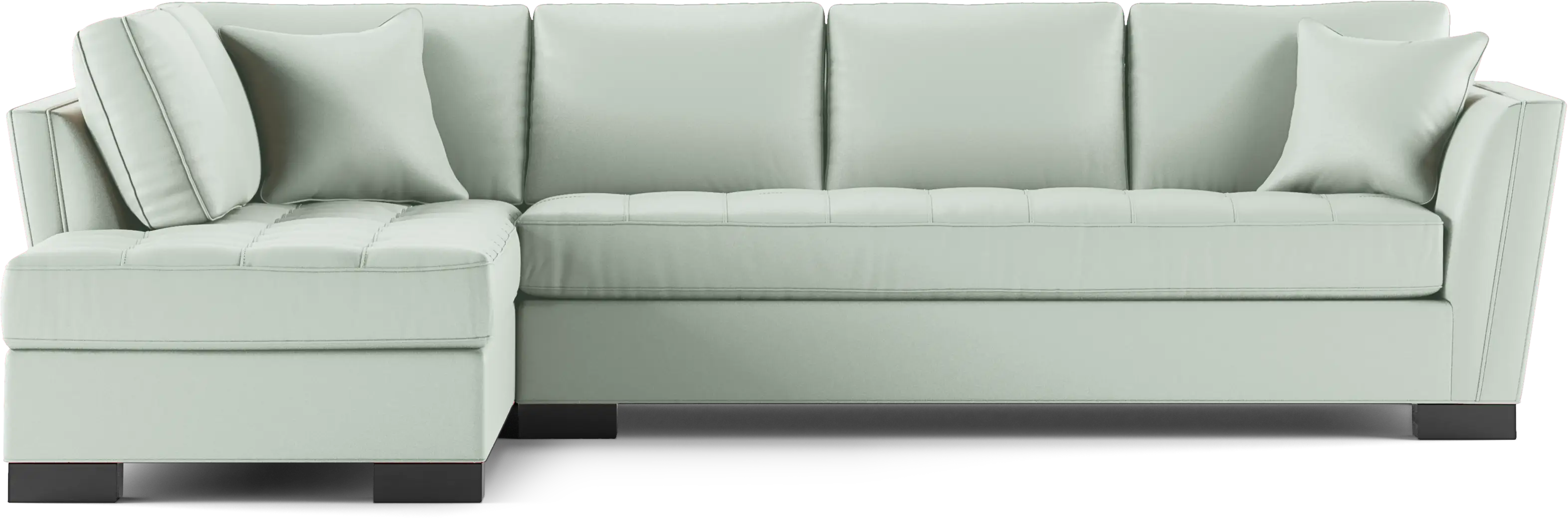 Cindy Crawford Home Calvin Heights Aqua Microfiber 2 Pc XL Sectional - Thumbnail - Image 3