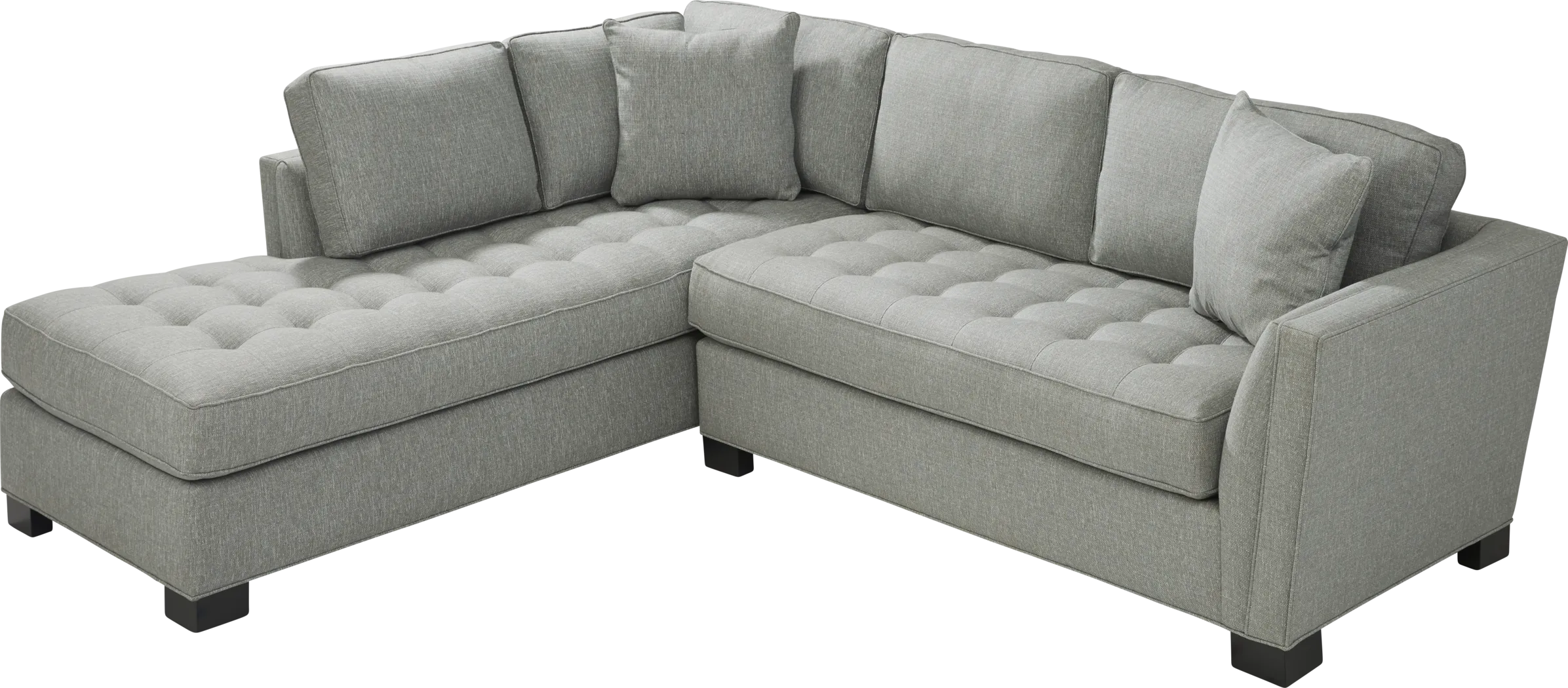 Cindy Crawford Home Calvin Heights Bluestone Textured 2 Pc Sectional - Thumbnail - Image 3