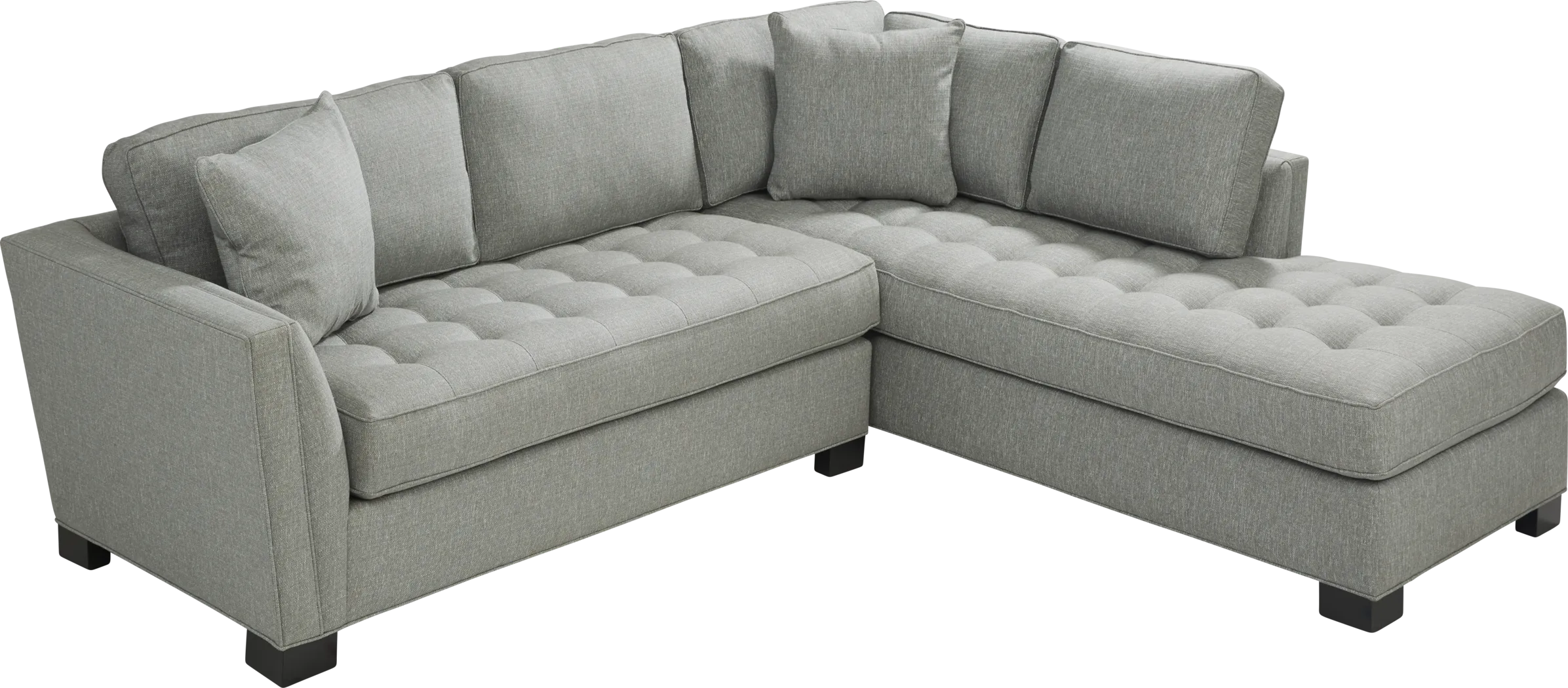 Cindy Crawford Home Calvin Heights Bluestone Textured 2 Pc Sectional - Thumbnail - Image 3