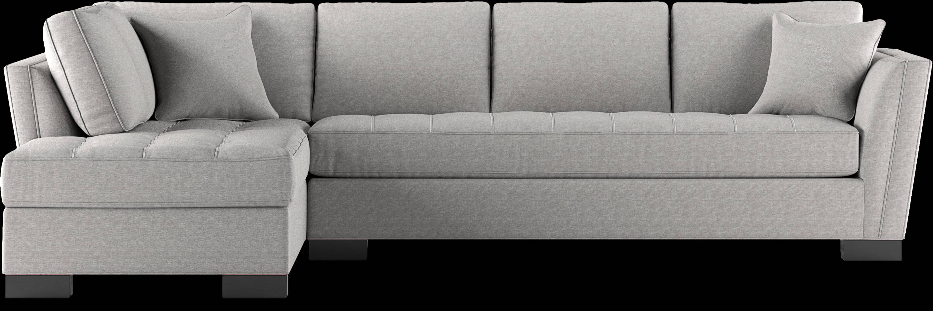 Cindy Crawford Home Calvin Heights Bluestone Textured 2 Pc XL Sectional - Thumbnail - Image 3