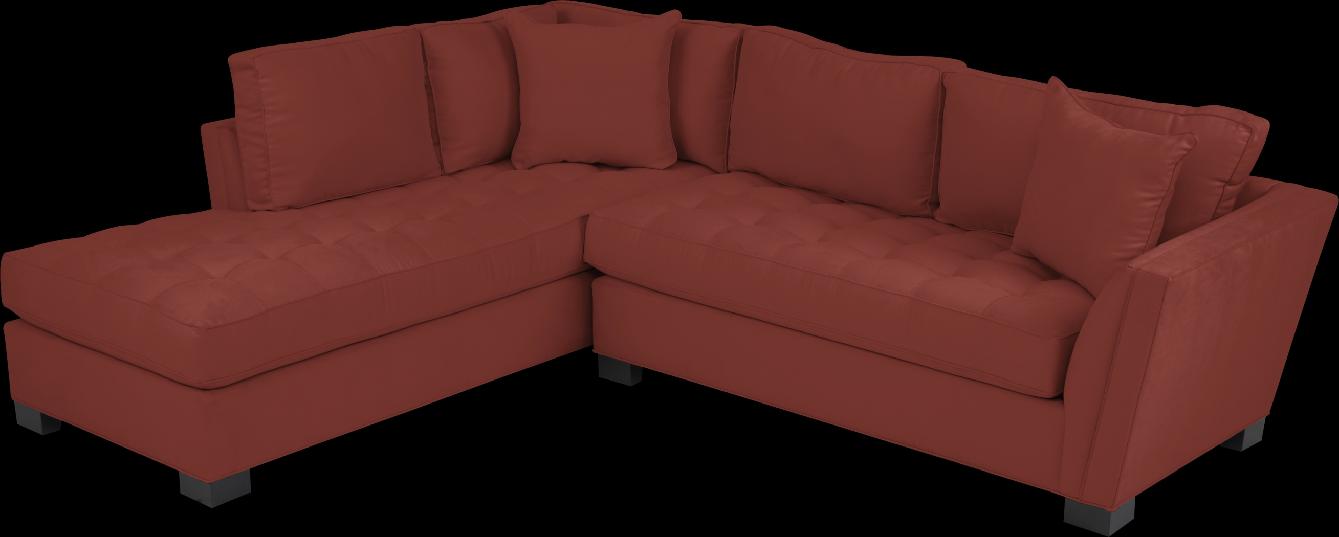 Cindy Crawford Home Calvin Heights Brick Microfiber 2 Pc Sectional - Thumbnail - Image 3