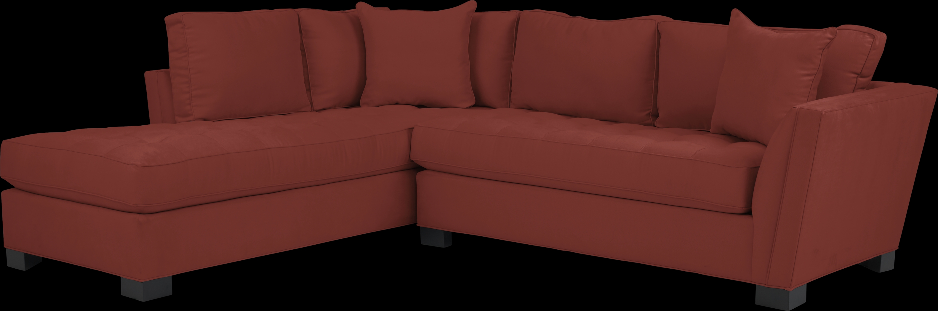 Cindy Crawford Home Calvin Heights Brick Microfiber 2 Pc Sectional - Thumbnail - Image 1