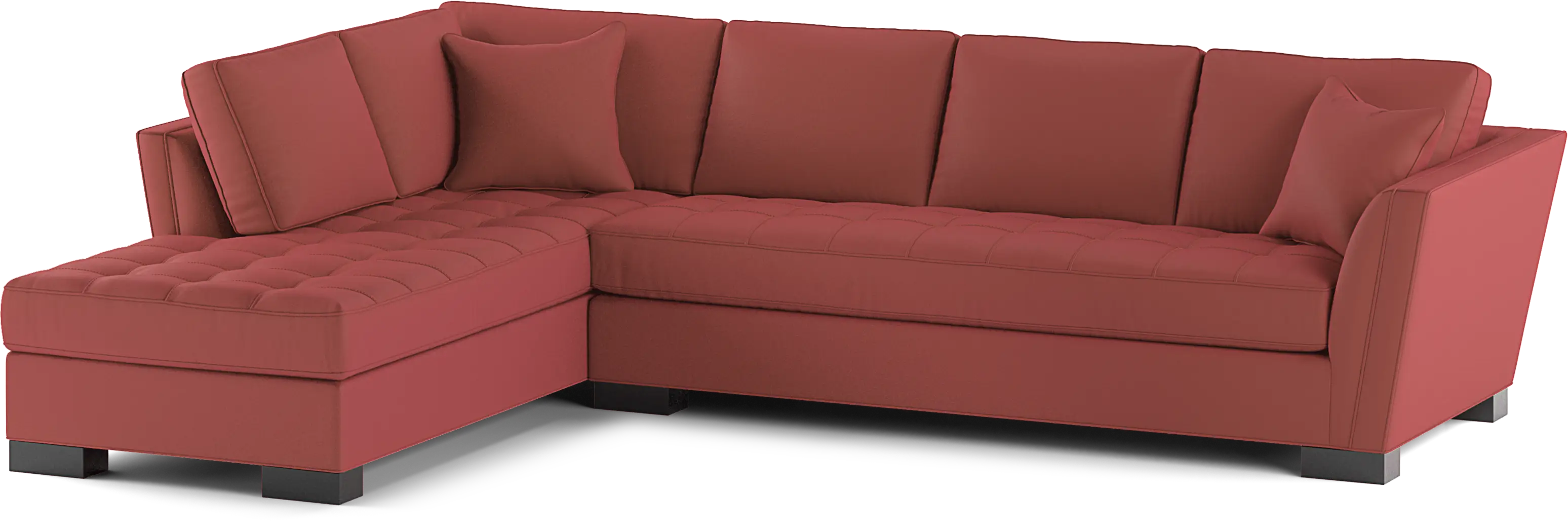 Cindy Crawford Home Calvin Heights Brick Microfiber 2 Pc XL Sectional - Thumbnail - Image 3