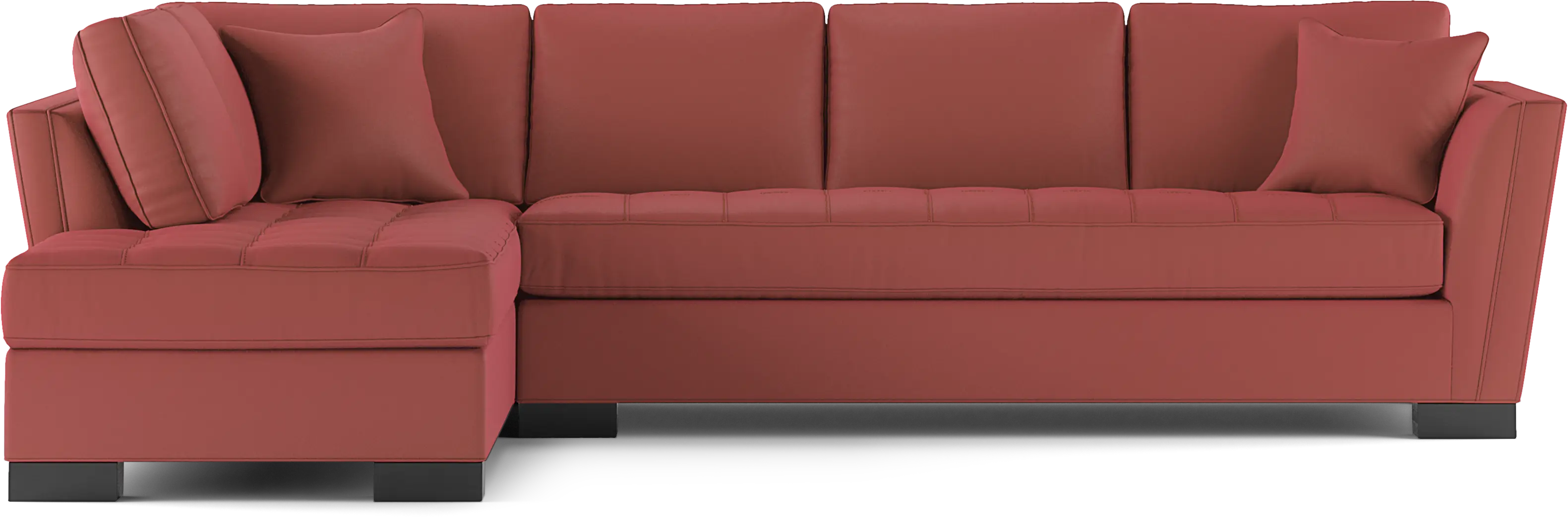 Cindy Crawford Home Calvin Heights Brick Microfiber 2 Pc XL Sectional - Thumbnail - Image 1