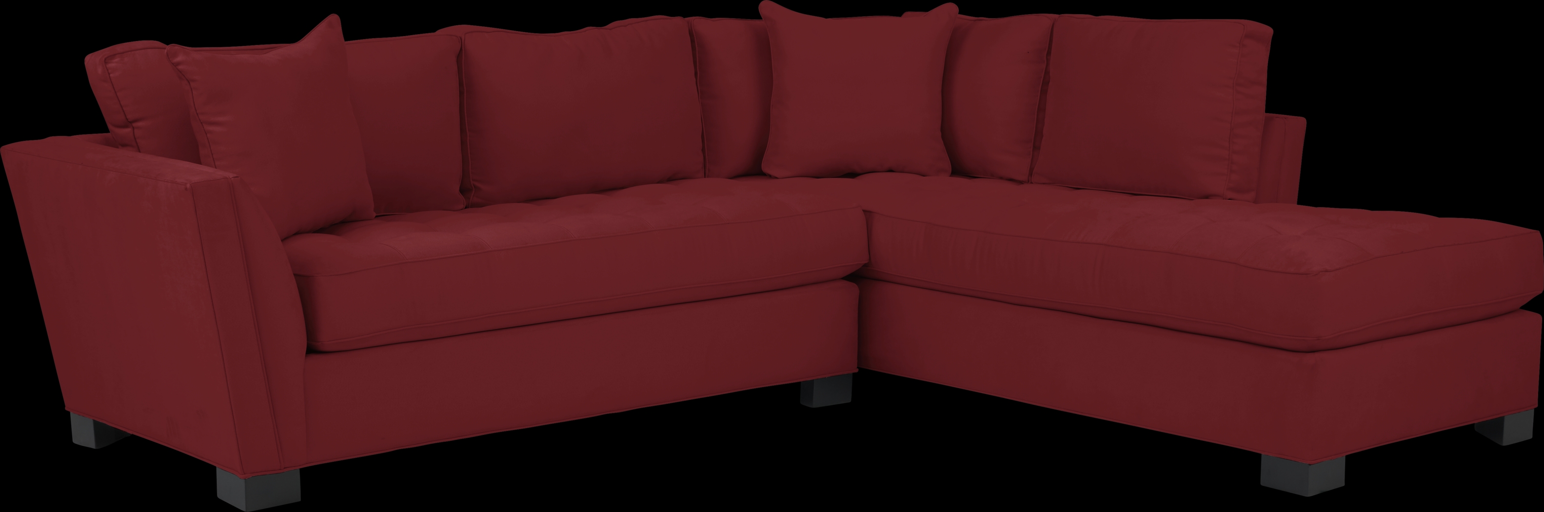 Cindy Crawford Home Calvin Heights Cardinal Microfiber 2 Pc Sectional - Thumbnail - Image 3