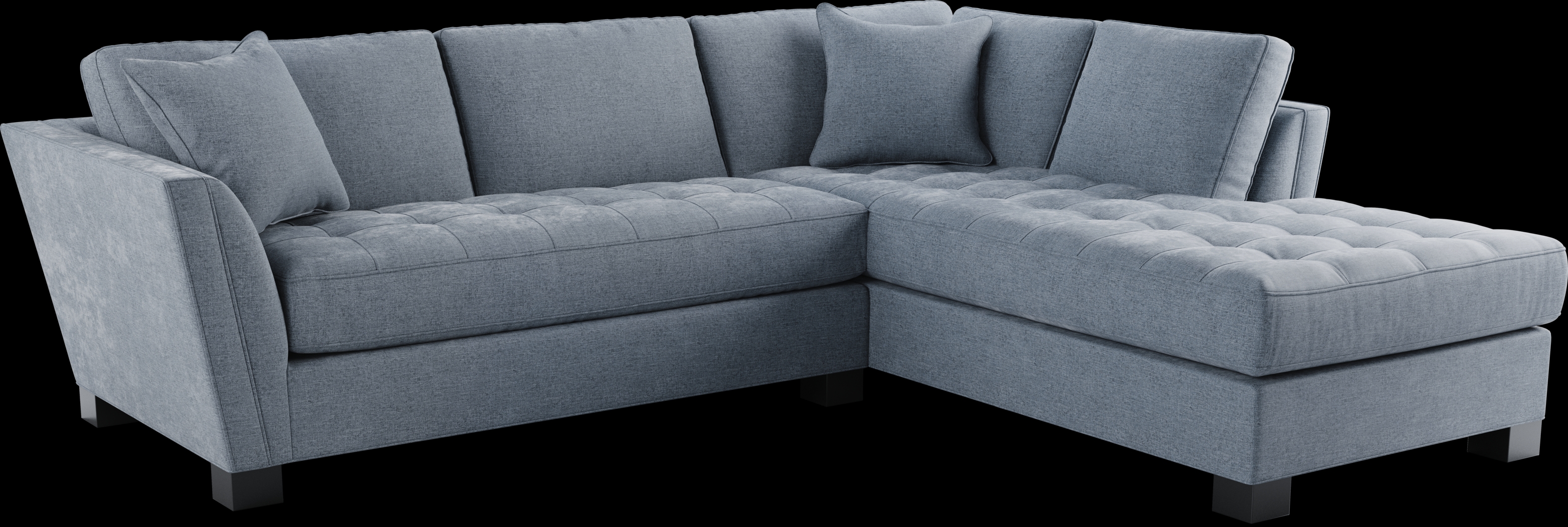 Calvin Heights Chambray Textured 2 Pc Sectional - Thumbnail - Image 3