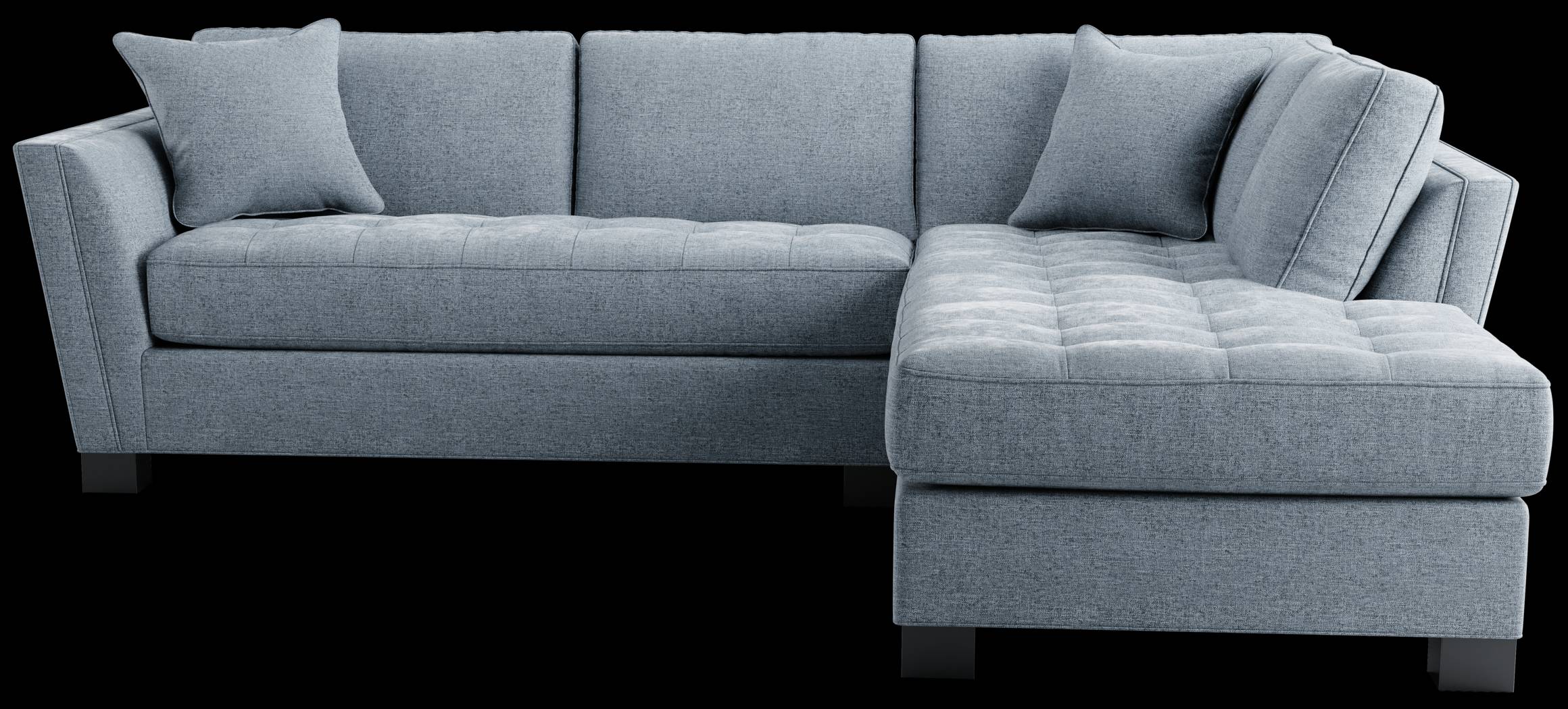 Calvin Heights Chambray Textured 2 Pc Sectional - Thumbnail - Image 1