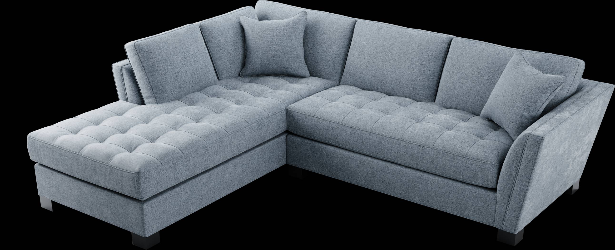 Calvin Heights Chambray Textured 2 Pc Sectional - Thumbnail - Image 4