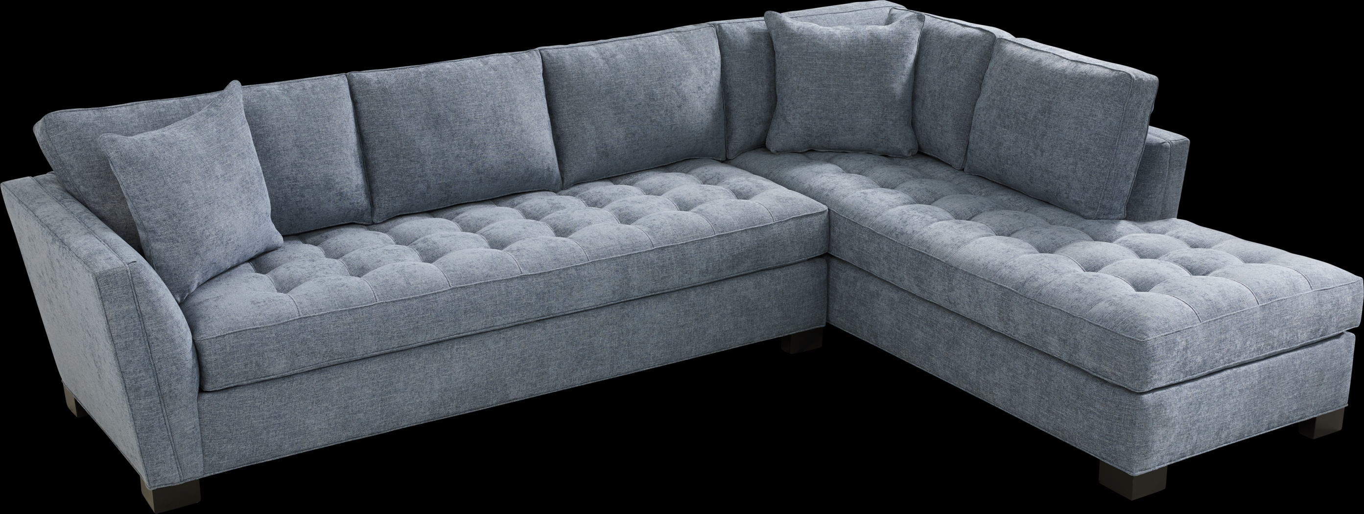 Calvin Heights Chambray Textured 2 Pc XL Sectional - Thumbnail - Image 3