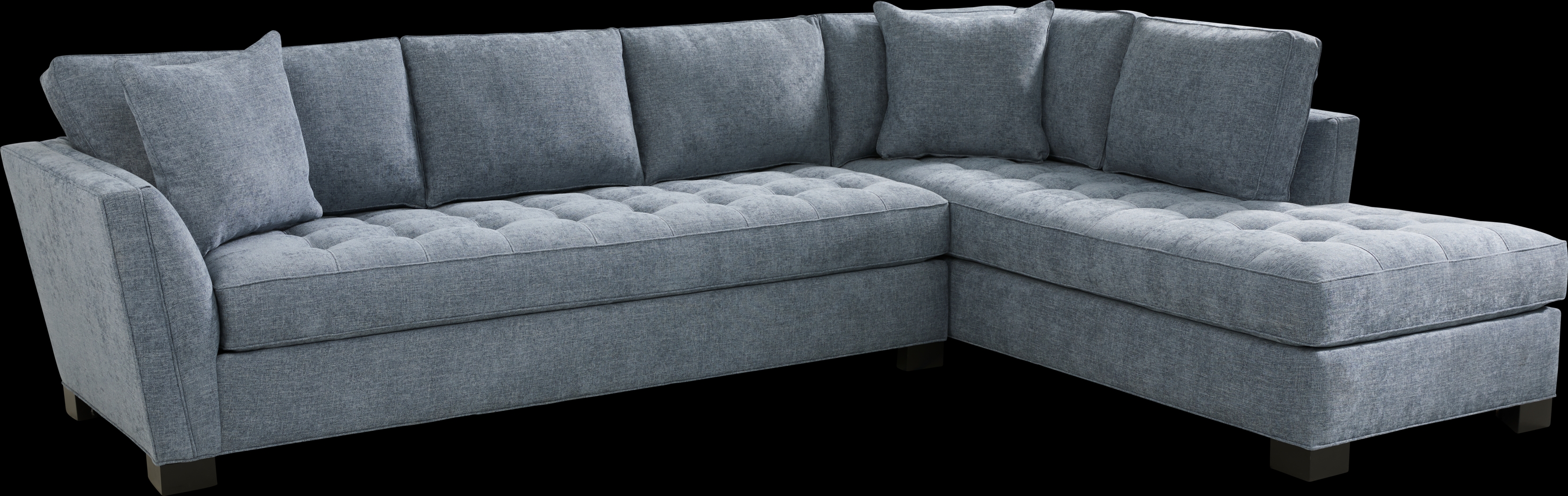 Calvin Heights Chambray Textured 2 Pc XL Sectional - Thumbnail - Image 1