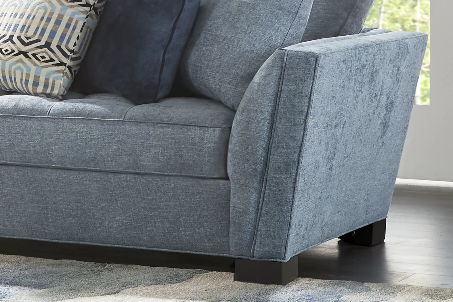 Calvin Heights Chambray Textured 2 Pc XL Sectional - Thumbnail - Image 4