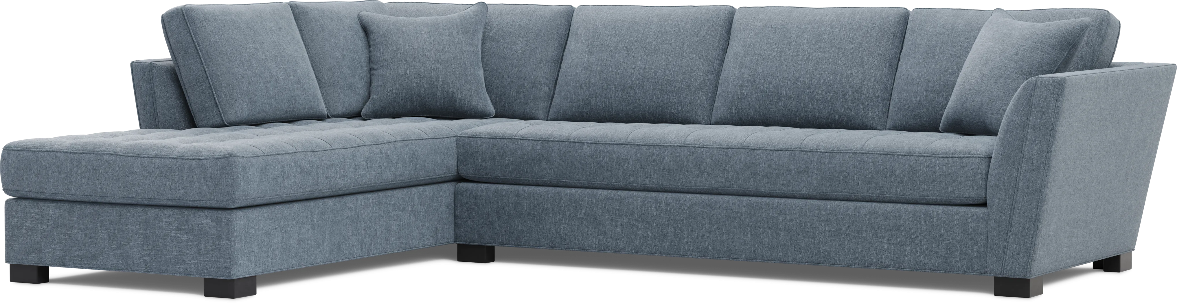 Calvin Heights Chambray Textured 2 Pc XL Sectional - Thumbnail - Image 1