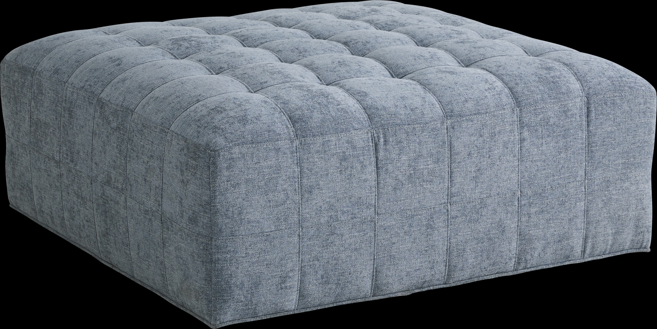 Calvin Heights Chambray Textured Cocktail Ottoman - Thumbnail - Image 1