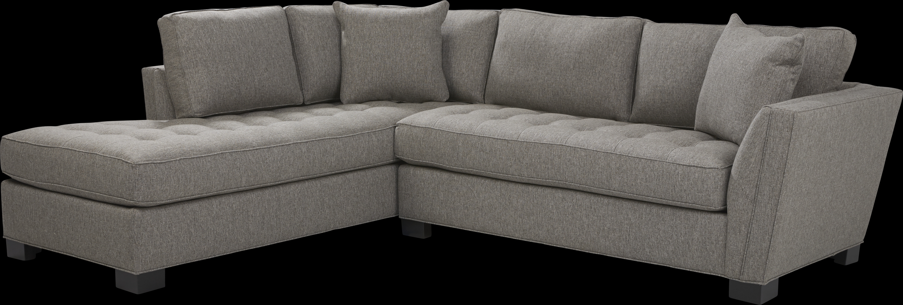 Calvin Heights Cobblestone Textured 2 Pc Sectional - Thumbnail - Image 1