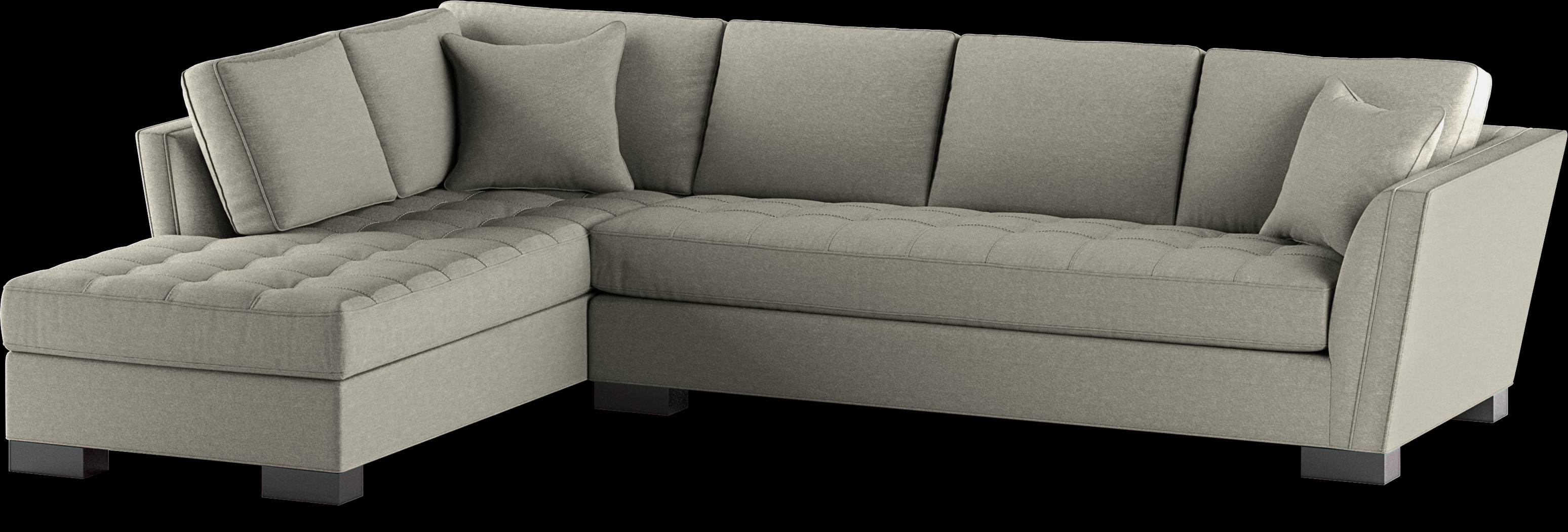 Calvin Heights Cobblestone Textured 2 Pc XL Sectional - Thumbnail - Image 3