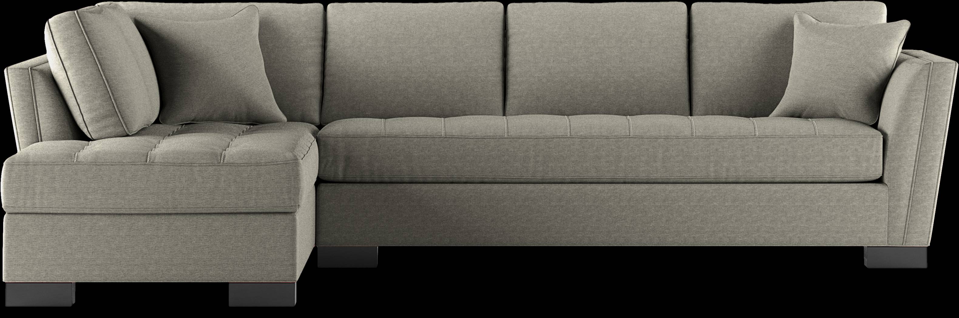 Calvin Heights Cobblestone Textured 2 Pc XL Sectional - Thumbnail - Image 1