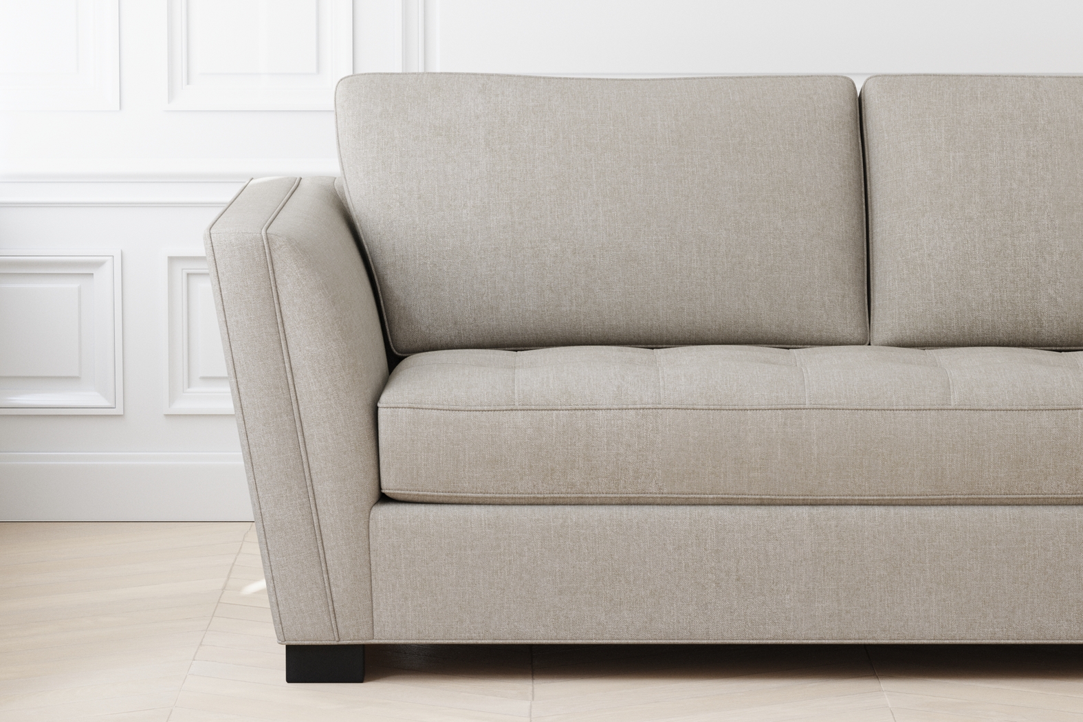 Calvin Heights Mushroom Textured 2 Pc Sectional - Thumbnail - Image 4