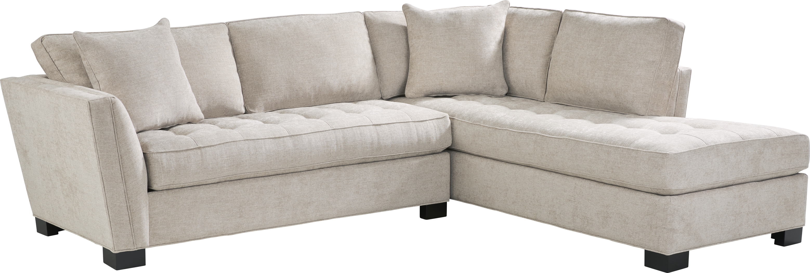 Calvin Heights Mushroom Textured 2 Pc Sectional - Thumbnail - Image 1