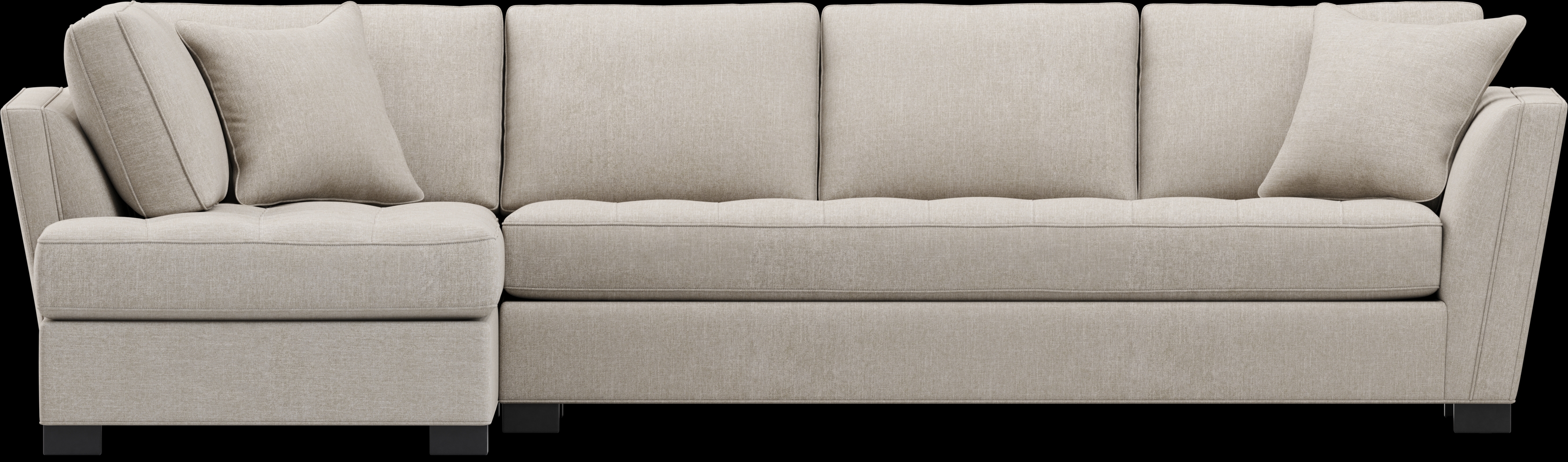 Calvin Heights Mushroom Textured 2 Pc XL Sectional - Thumbnail - Image 3