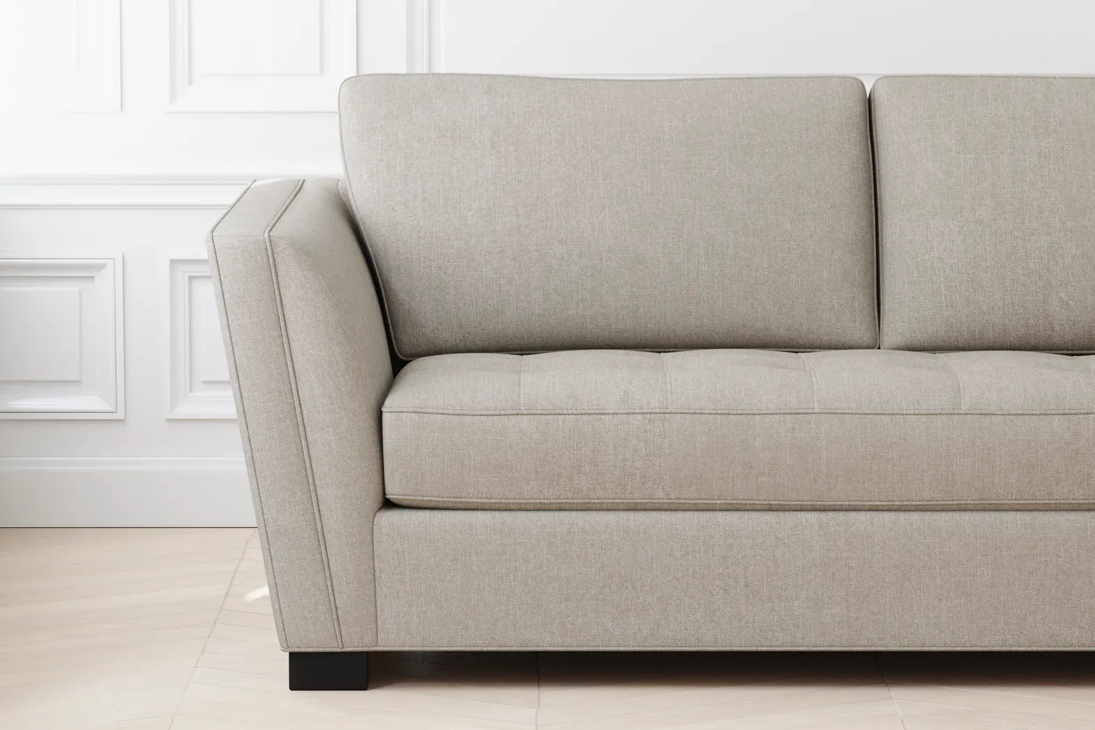 Calvin Heights Mushroom Textured 2 Pc XL Sectional - Thumbnail - Image 3