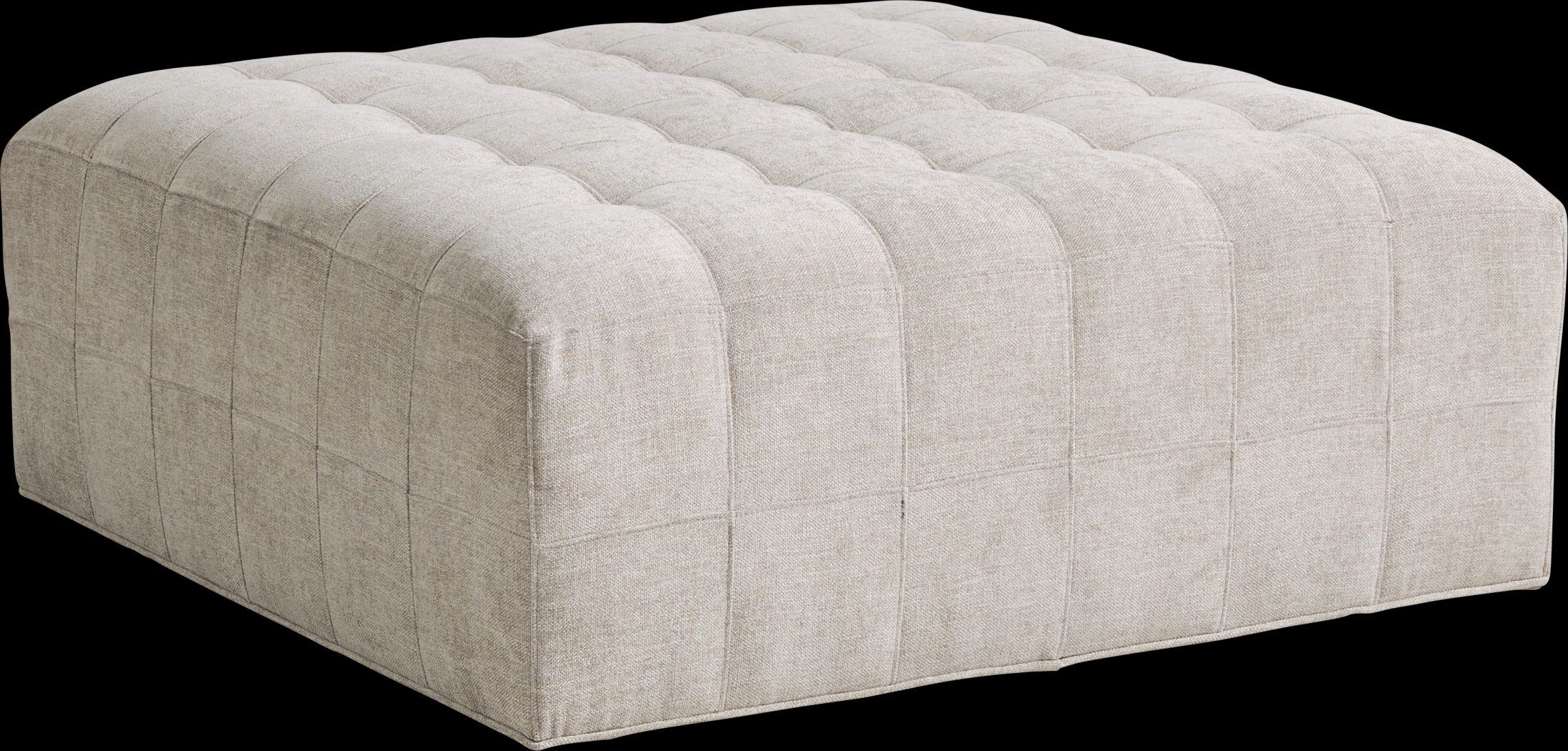 Calvin Heights Mushroom Textured Cocktail Ottoman - Thumbnail - Image 1