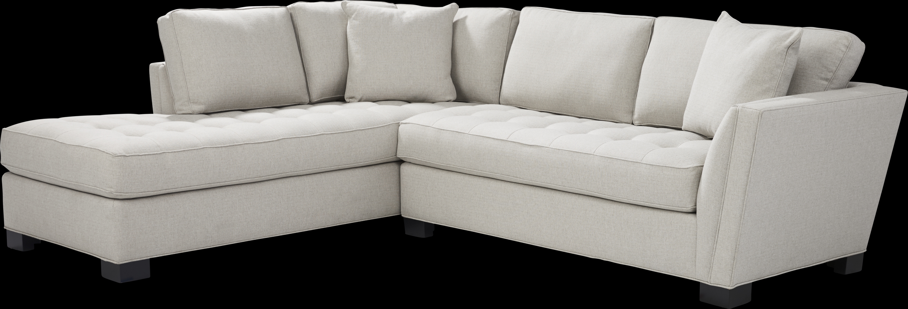 Calvin Heights Oatmeal Textured 2 Pc Sectional - Thumbnail - Image 1