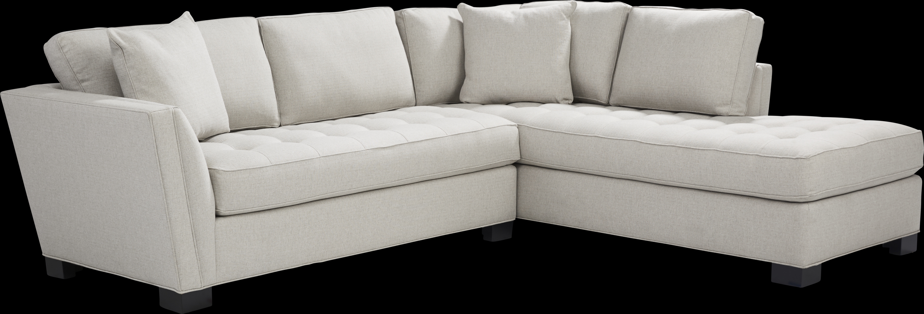 Calvin Heights Oatmeal Textured 2 Pc Sectional - Thumbnail - Image 1