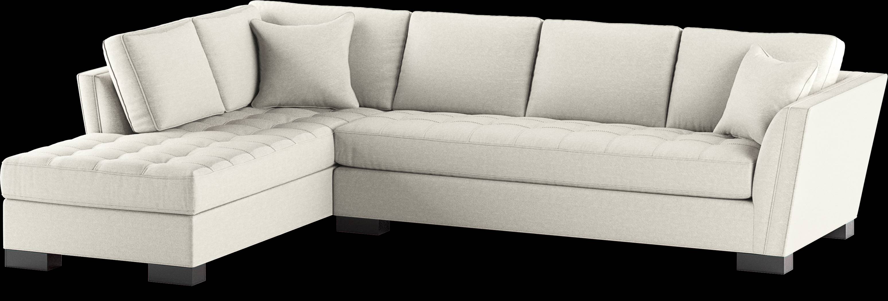 Calvin Heights Oatmeal Textured 2 Pc XL Sectional - Thumbnail - Image 3