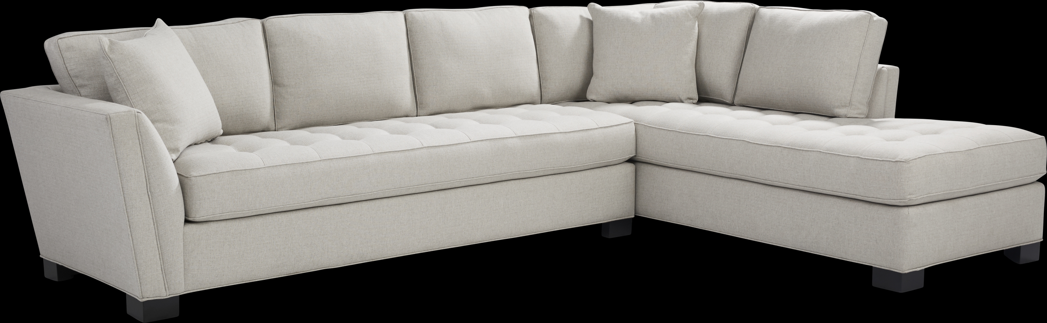 Calvin Heights Oatmeal Textured 2 Pc XL Sectional - Thumbnail - Image 1