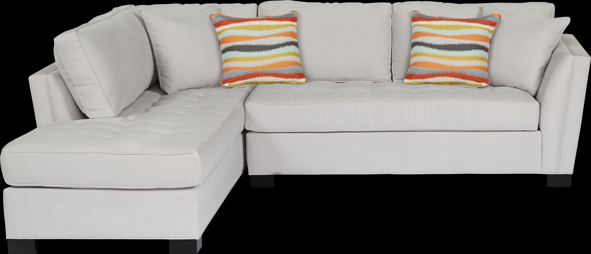 Cindy Crawford Home Calvin Heights Platinum 2 Pc Sectional - Thumbnail - Image 1