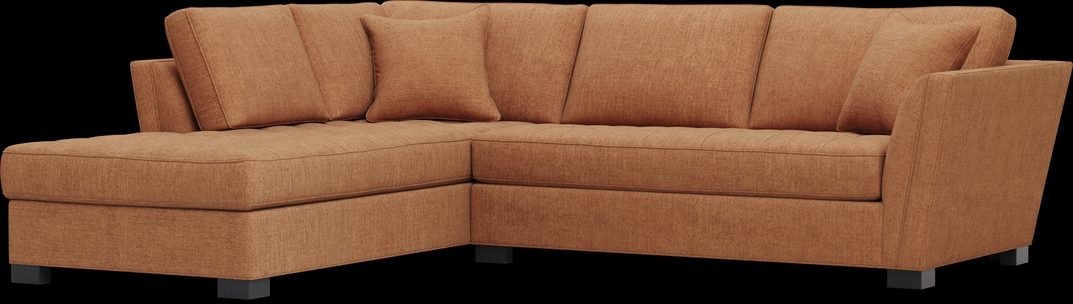 Calvin Heights Russet Textured 2 Pc Sectional - Thumbnail - Image 1