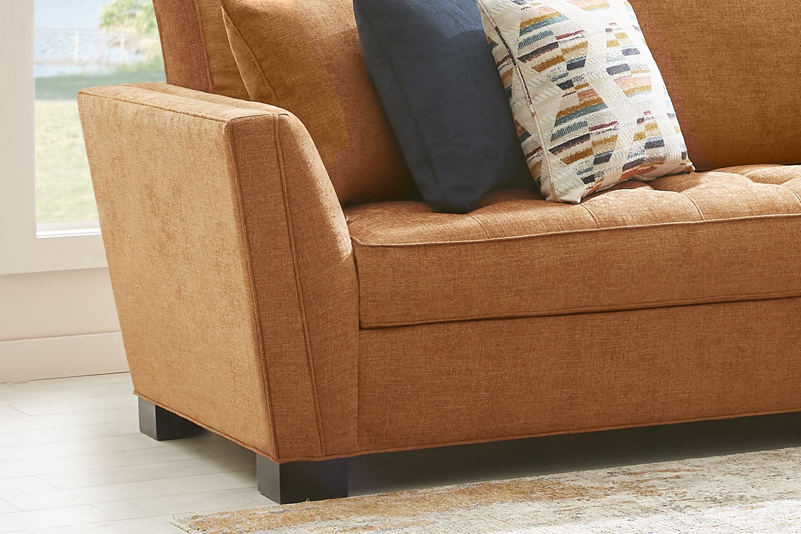 Calvin Heights Russet Textured 2 Pc Sectional - Thumbnail - Image 4