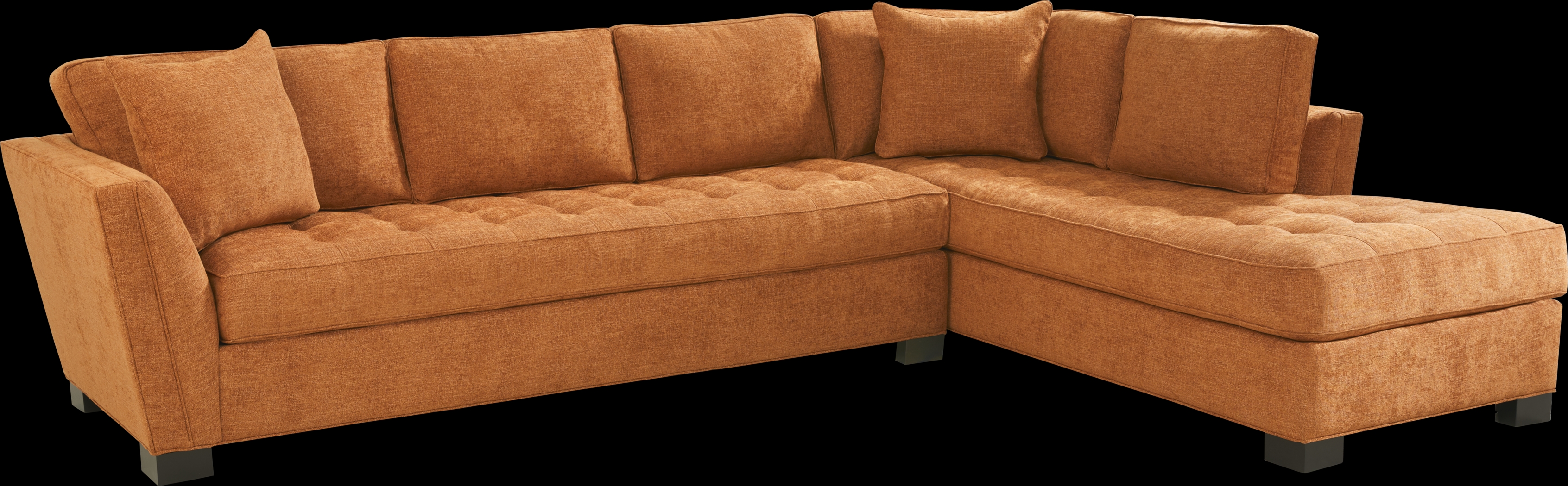 Calvin Heights Russet Textured 2 Pc XL Sectional - Thumbnail - Image 1