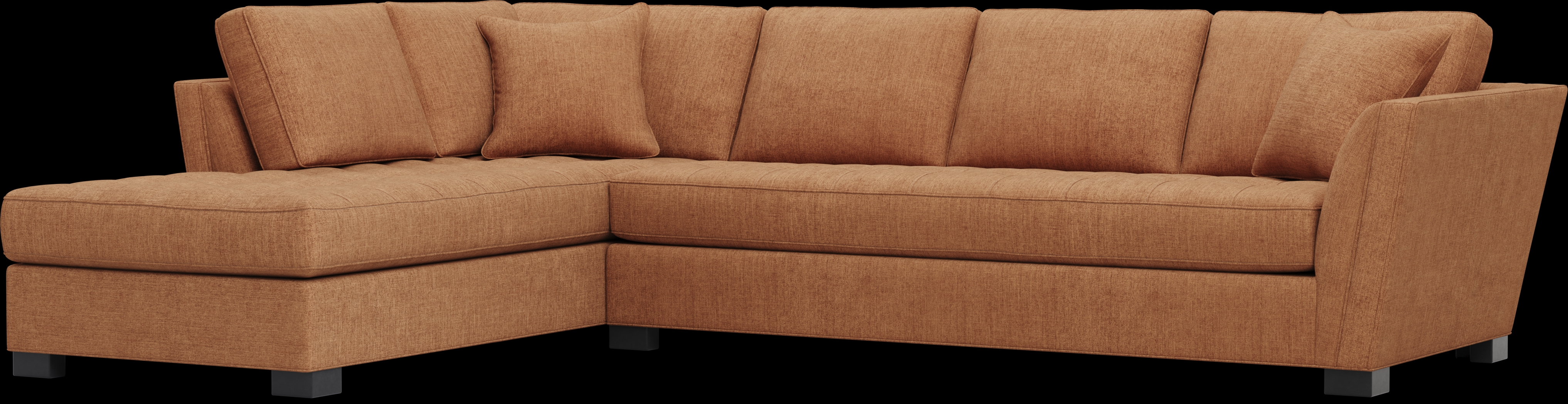 Calvin Heights Russet Textured 2 Pc XL Sectional - Thumbnail - Image 1