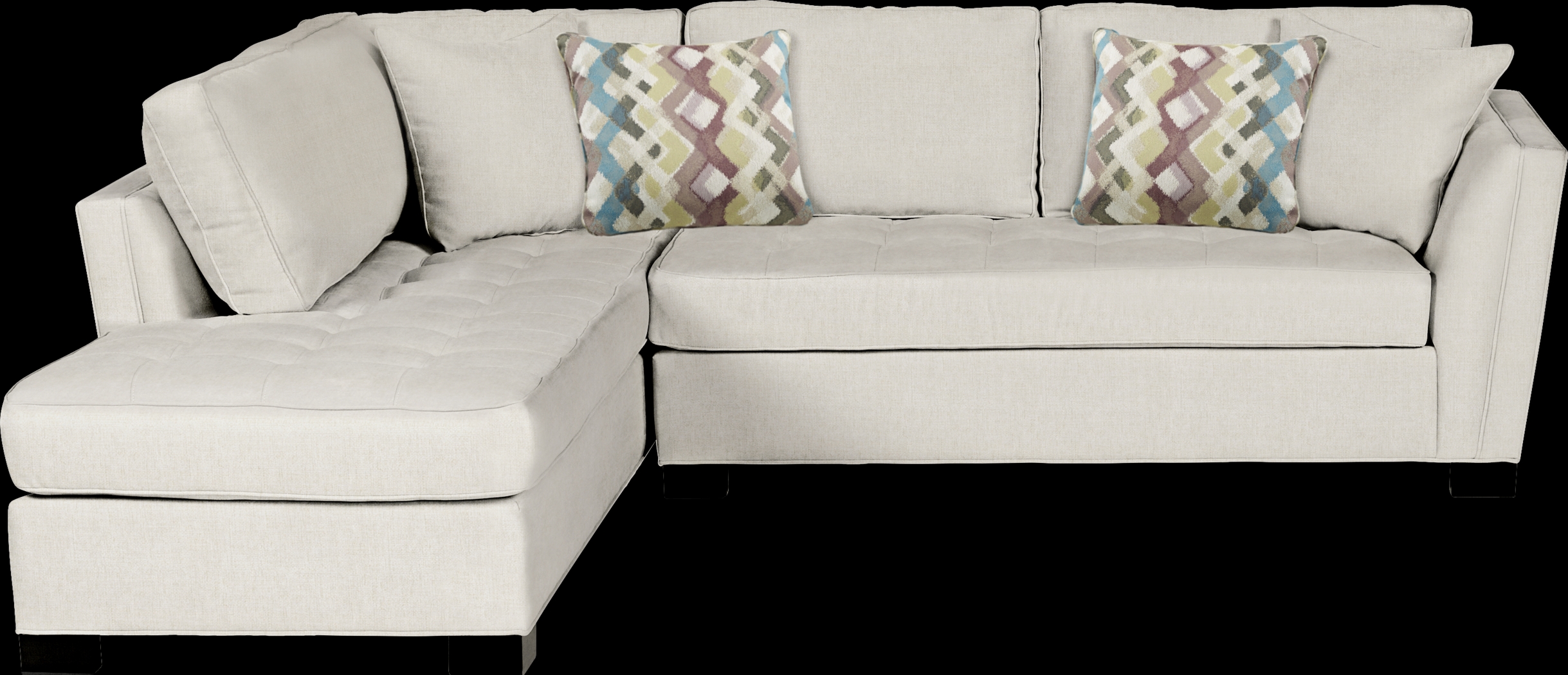 Cindy Crawford Home Calvin Heights Sand Textured 2 Pc Sectional - Thumbnail - Image 1