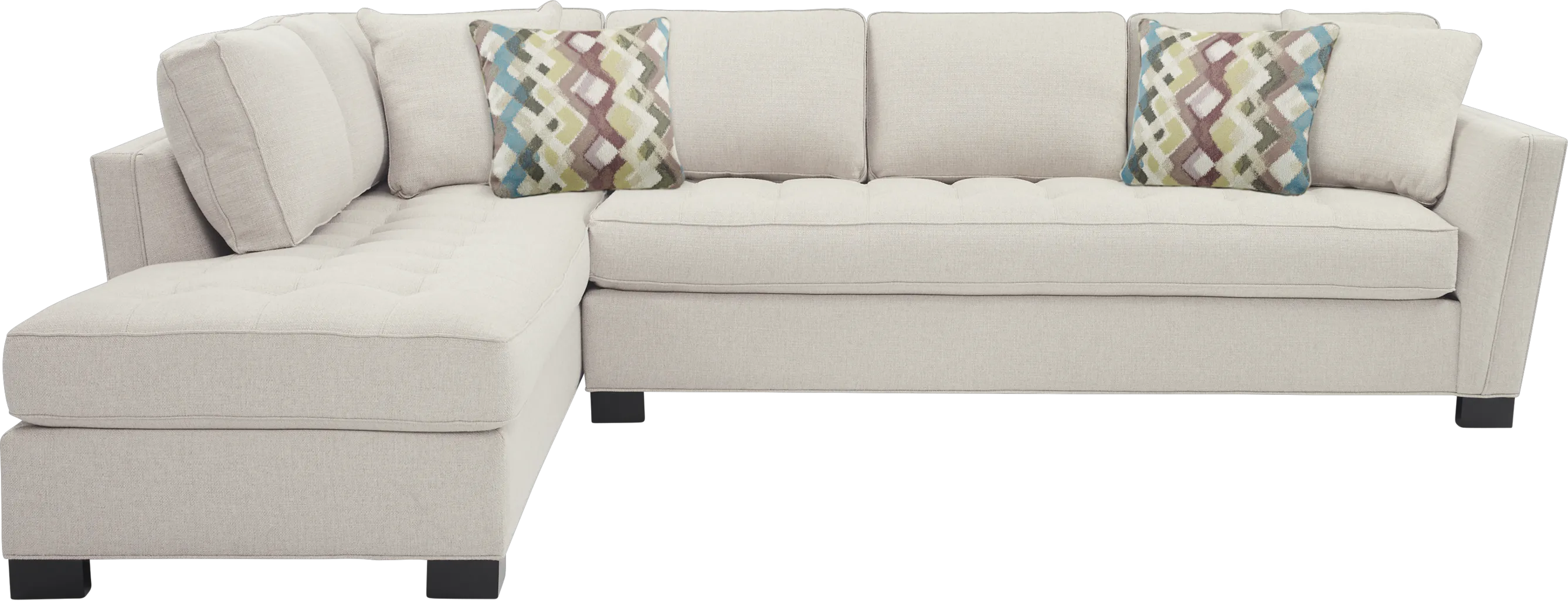 Cindy Crawford Home Calvin Heights Sand Textured 2 Pc XL Sectional - Thumbnail - Image 1