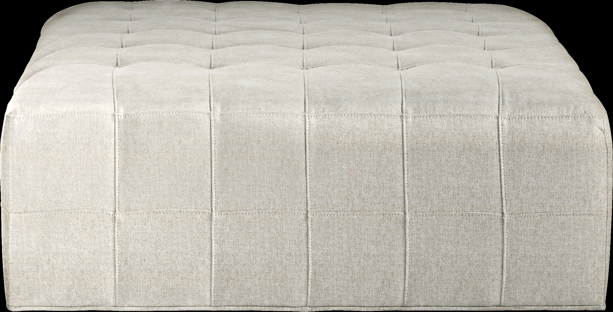 Cindy Crawford Home Calvin Heights Sand Textured Cocktail Ottoman - Thumbnail - Image 1