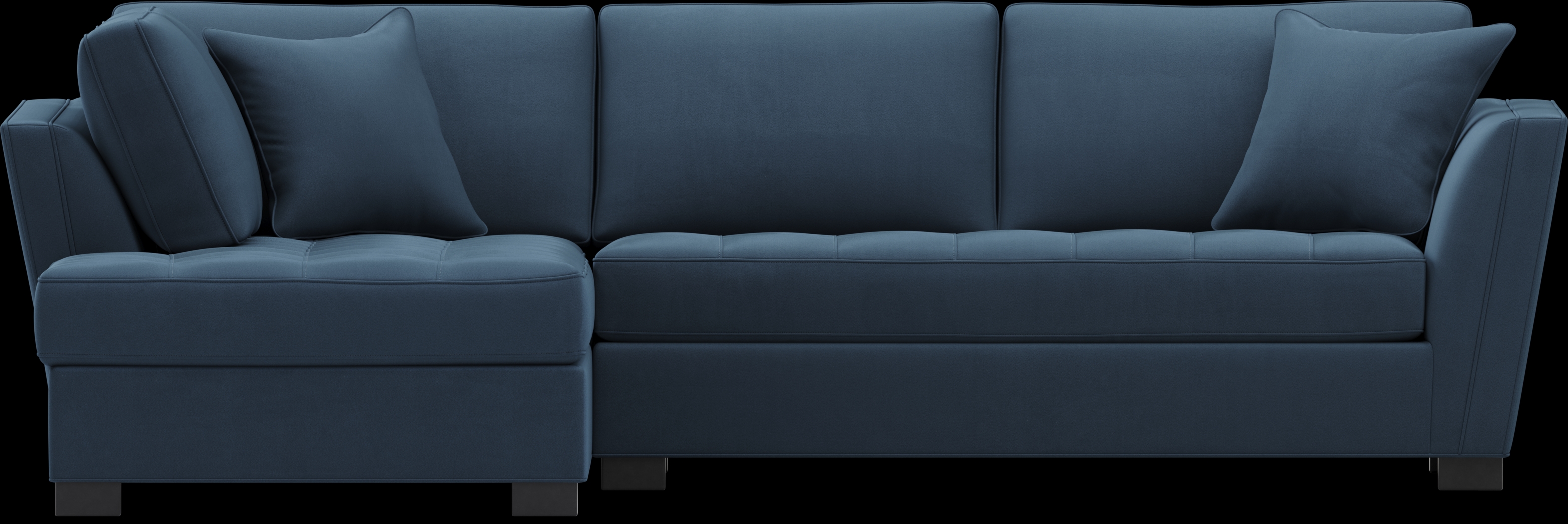 Calvin Heights Sapphire Microfiber 2 Pc Sectional - Thumbnail - Image 3