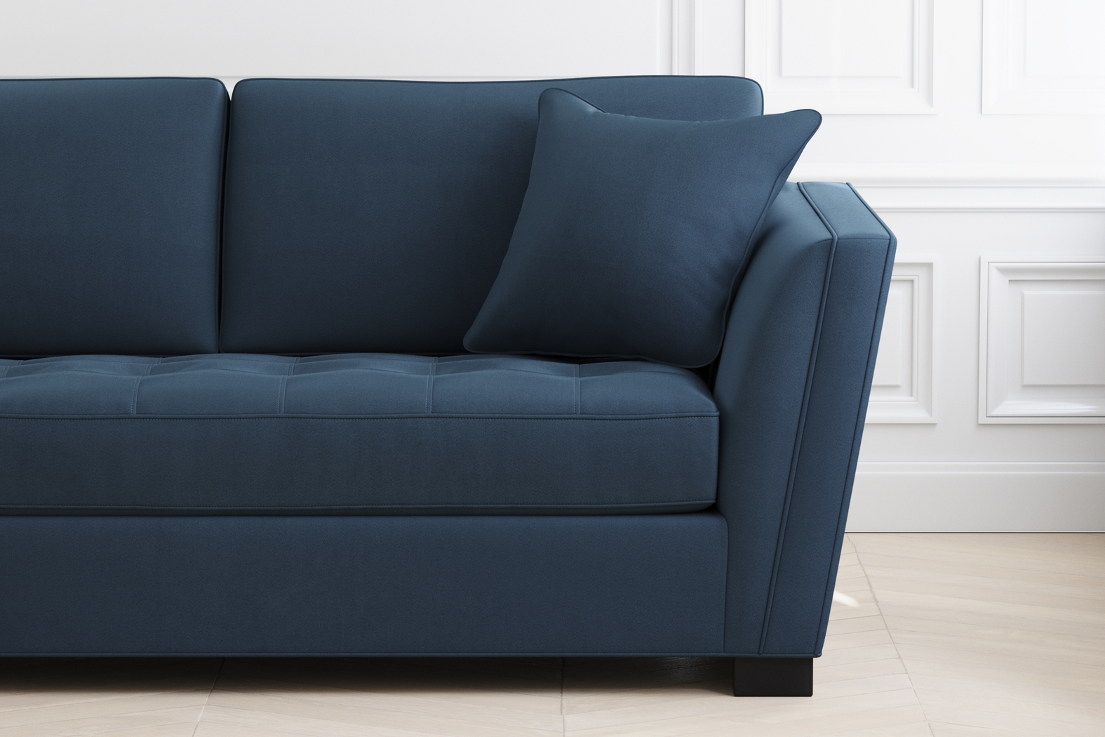 Calvin Heights Sapphire Microfiber 2 Pc Sectional - Thumbnail - Image 4