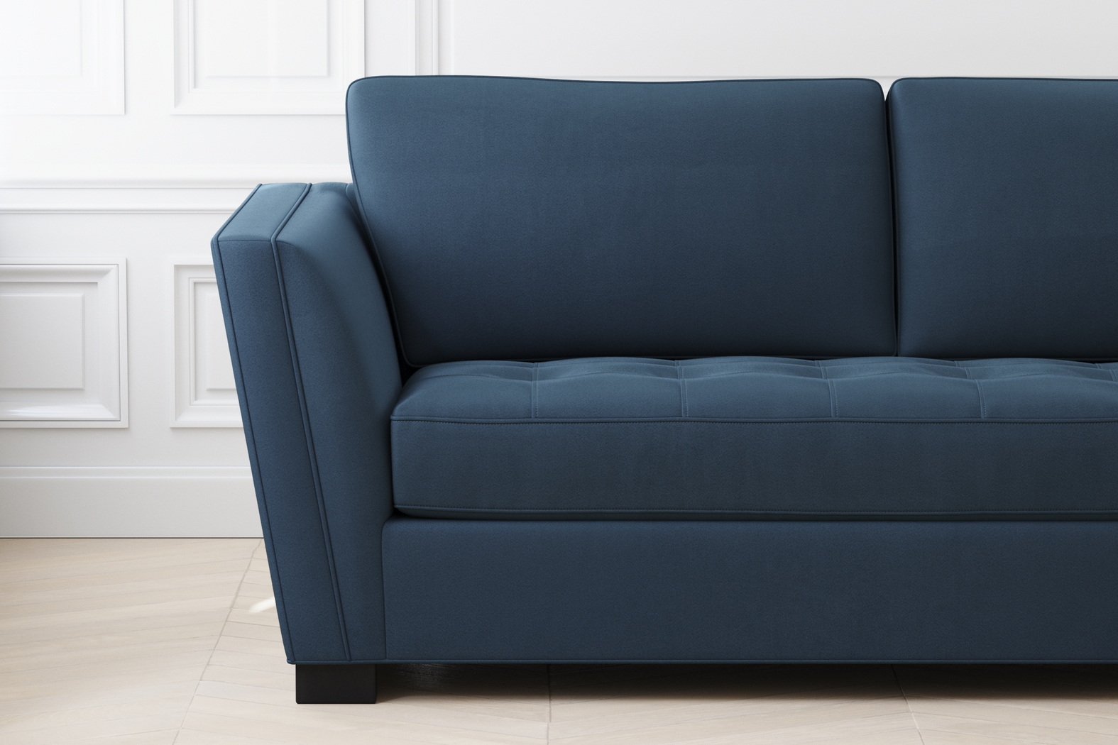 Calvin Heights Sapphire Microfiber 2 Pc Sectional - Thumbnail - Image 4