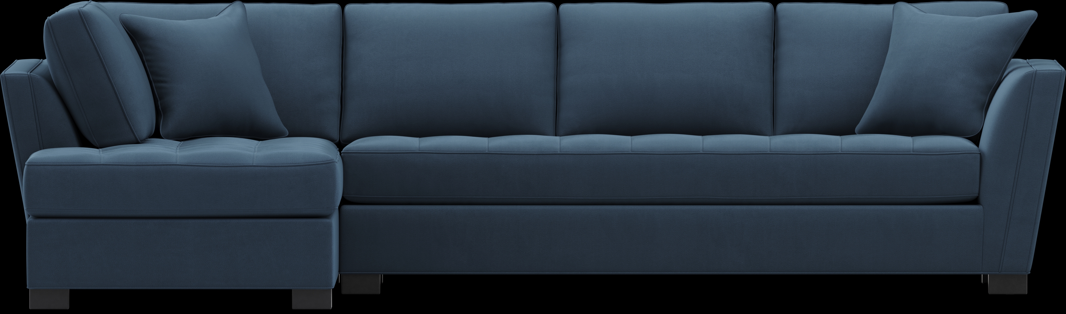 Calvin Heights Sapphire Microfiber 2 Pc XL Sectional - Thumbnail - Image 3