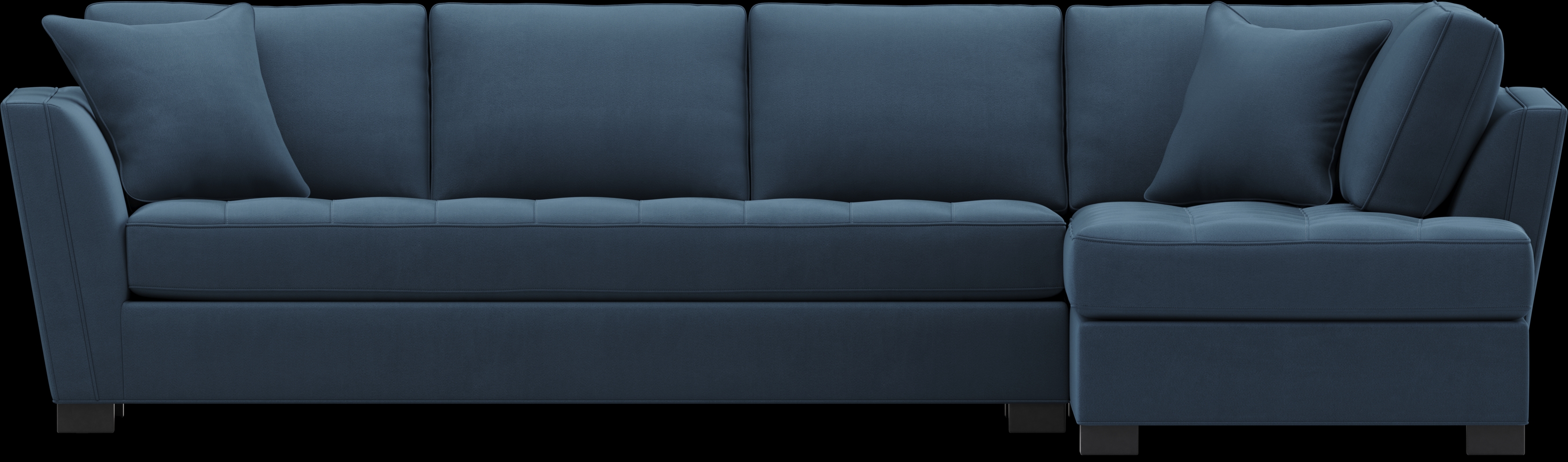 Calvin Heights Sapphire Microfiber 2 Pc XL Sectional - Thumbnail - Image 3