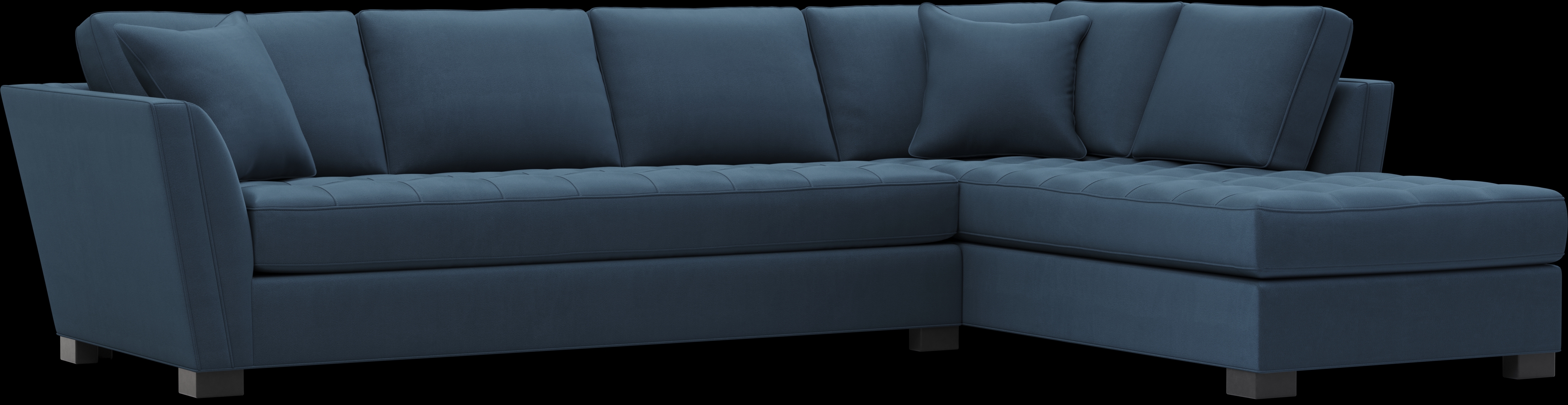 Calvin Heights Sapphire Microfiber 2 Pc XL Sectional - Thumbnail - Image 1