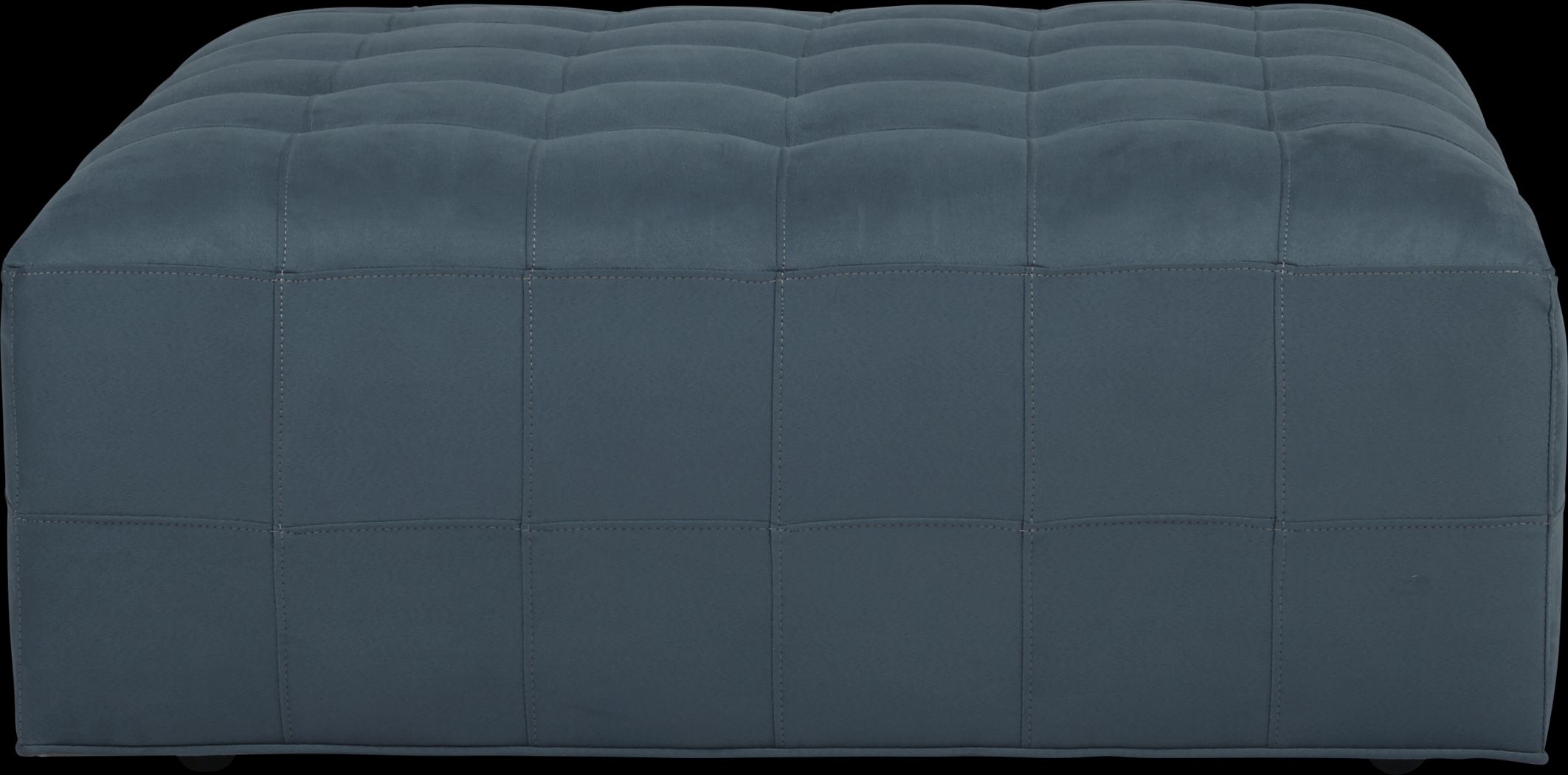 Calvin Heights Sapphire Microfiber Cocktail Ottoman - Thumbnail - Image 2