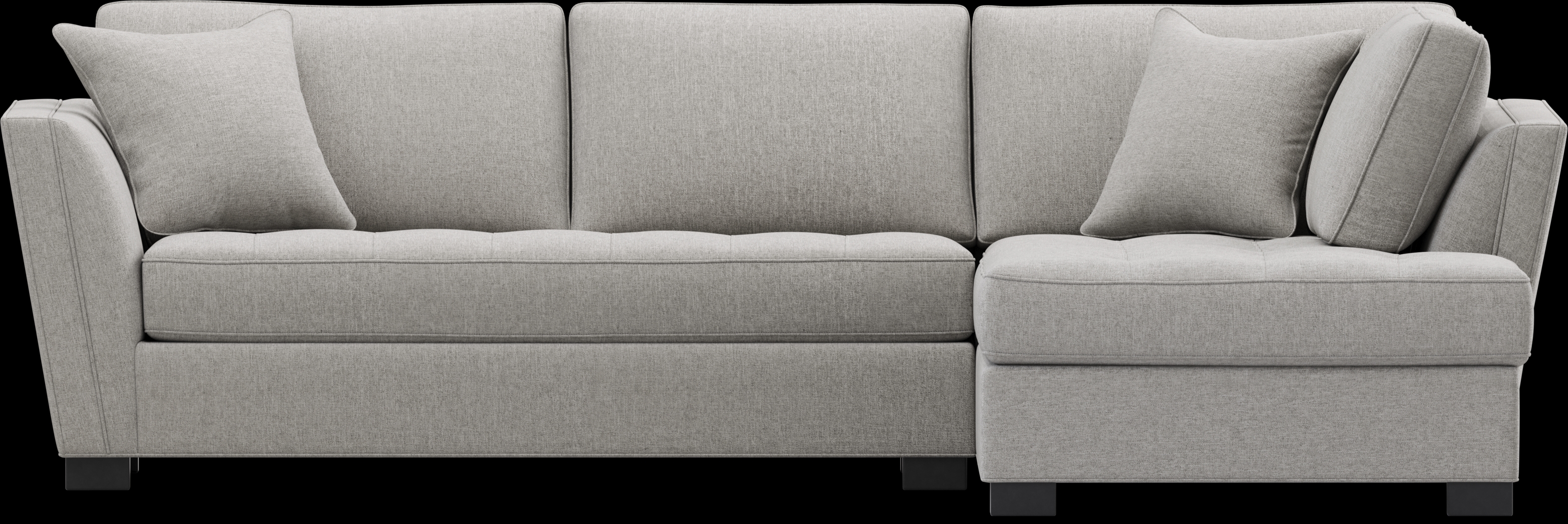 Calvin Heights Smoke Textured 2 Pc Sectional - Thumbnail - Image 3