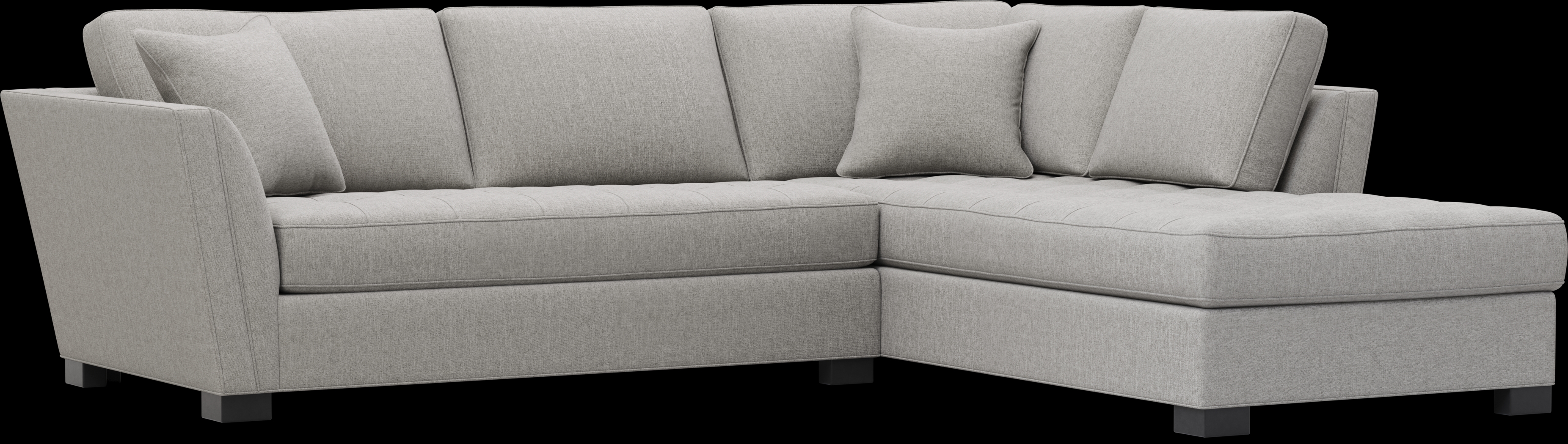 Calvin Heights Smoke Textured 2 Pc Sectional - Thumbnail - Image 1